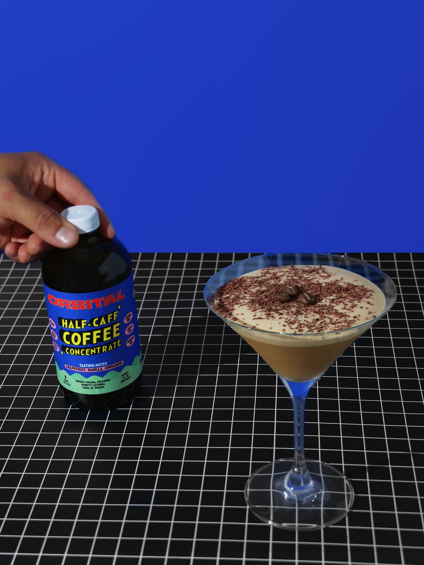 Half-Caff Coffee Cold Brew Concentrate for Decaf Coffee Martinis