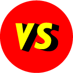 Red circle with 'vs' inside